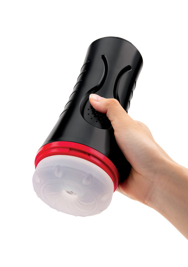 Clear Clutch | Squeezable Vibrating Discreet Textured Stroker