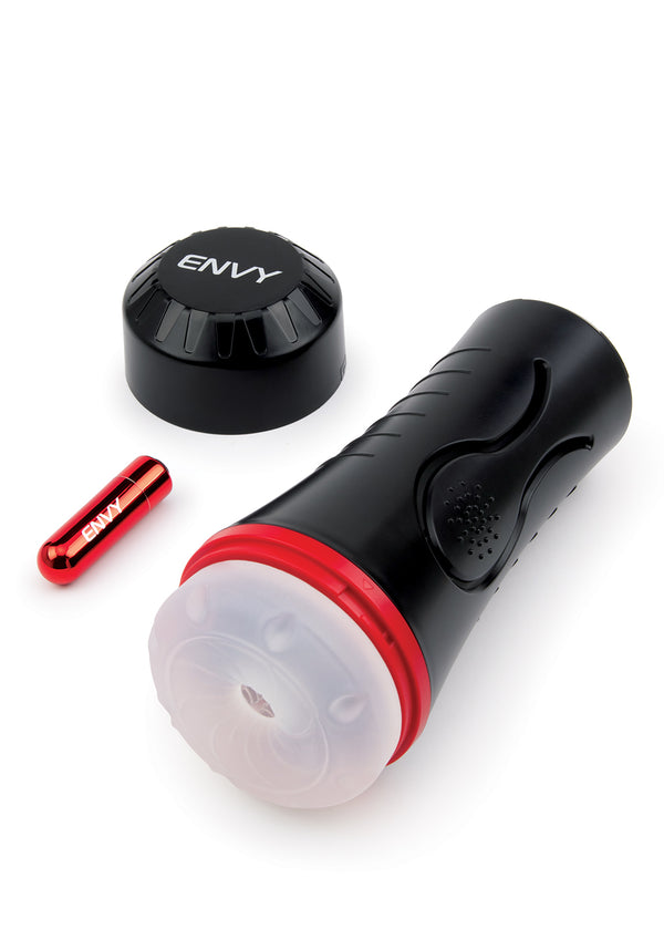 Clear Clutch | Squeezable Vibrating Discreet Textured Stroker