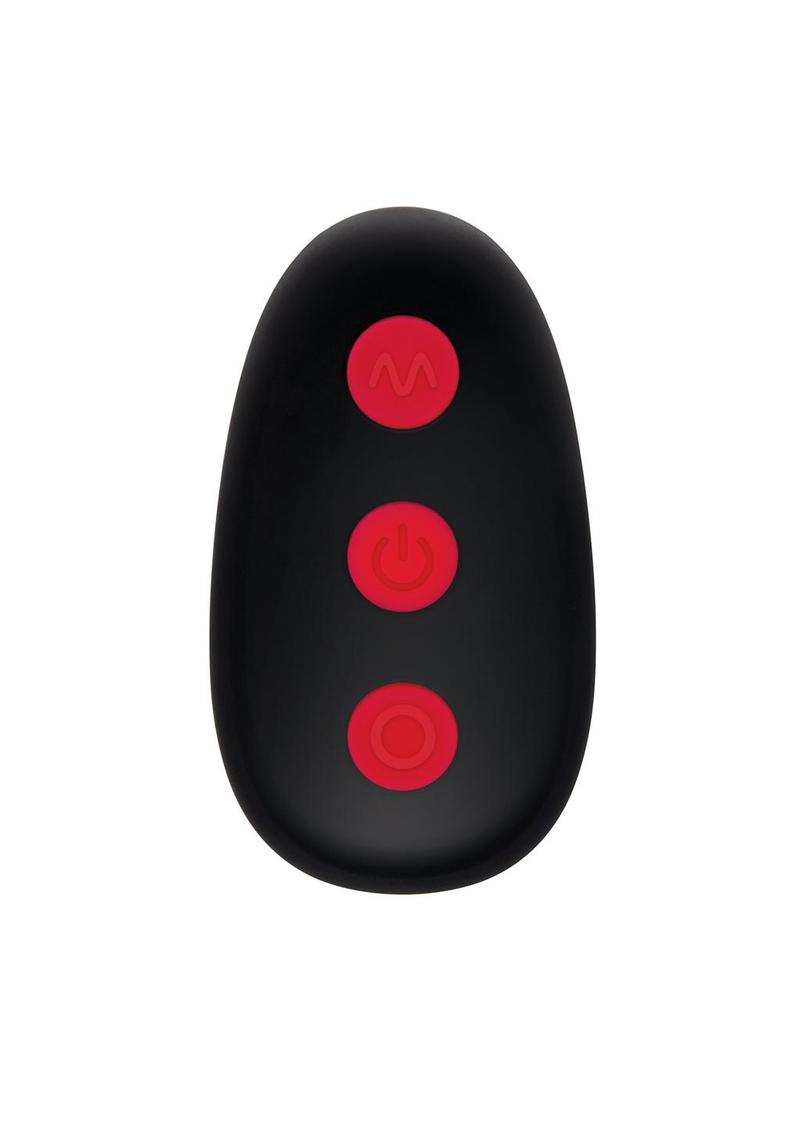 Bullseye Remote Control Vibrating Textured Silicone Dual Stamina Ring ...