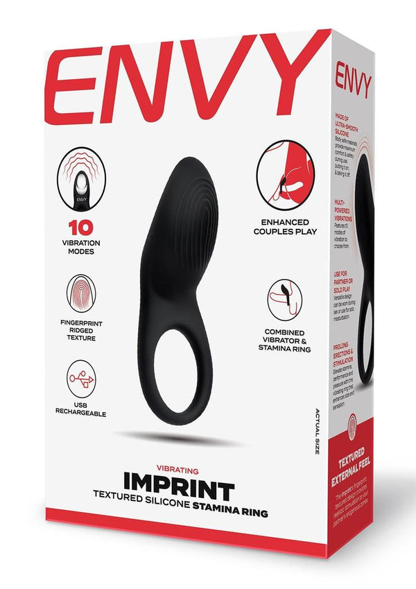 Imprint Vibrating Textured Silicone Stamina Ring Envy Menswear Imprint Vibrating Textured Silicone Stamina Ring Envy Menswear