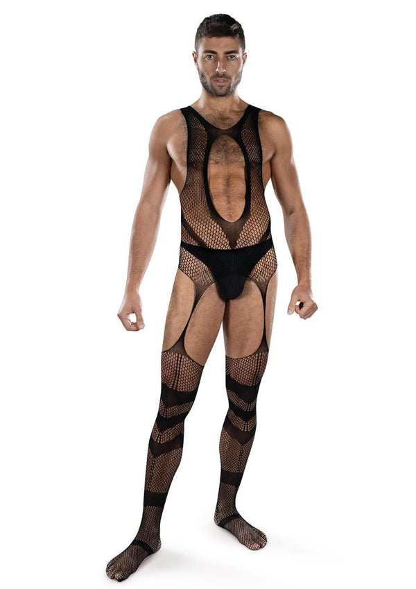 Fishnet Open-Crotch Bodystocking