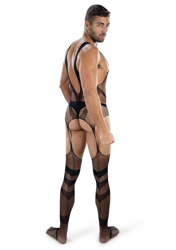 Fishnet Open-Crotch Bodystocking Envy Menswear Fishnet Open-Crotch Bodystocking Envy Menswear