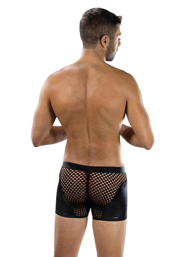 Sheer Contrast Boxer Briefs-Black-Os