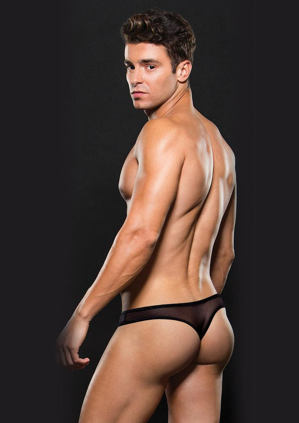 Envy Mesh Thong - Black - Large - Xlarge