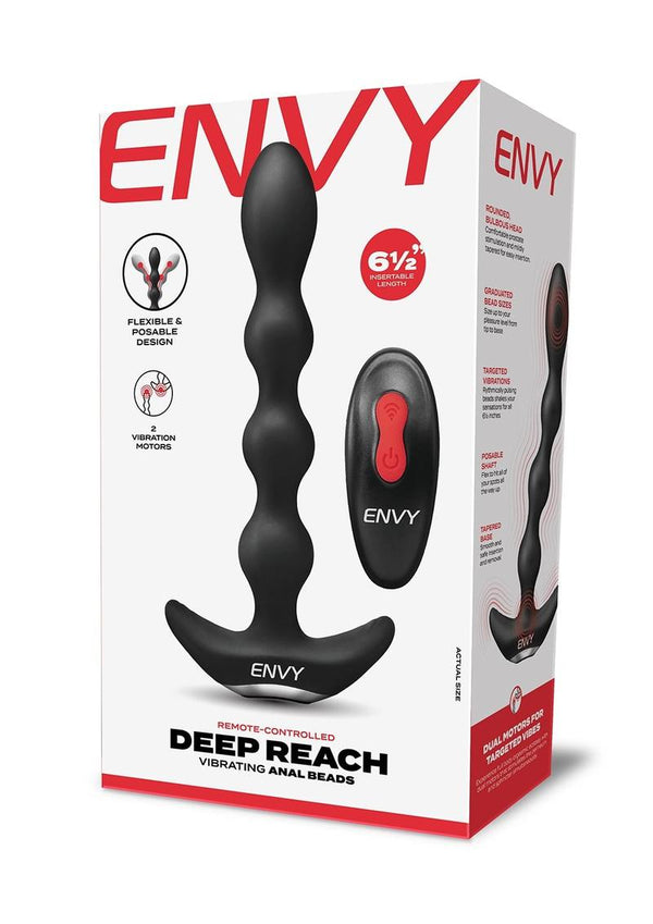 Envy Remote 4 Bead Vibrating Anal - Black